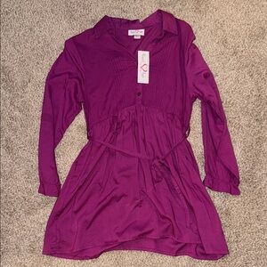 Times Two Cato Purple Long Sleeve Dress